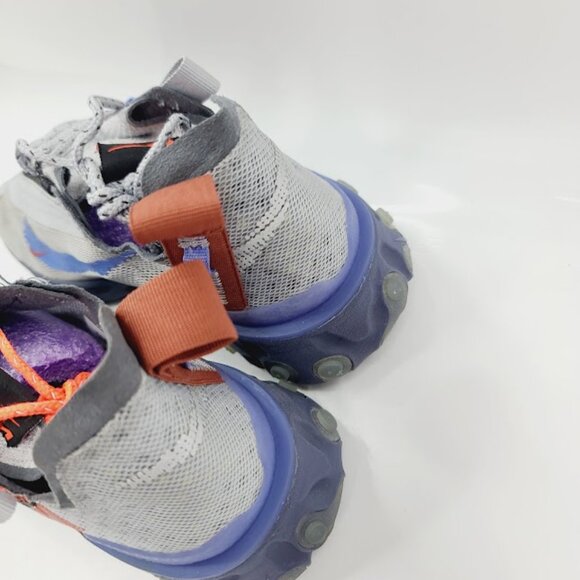 Nike Men's Gray Orange React Ispa CT2692-001 Mesh Athletic Sneaker Size 5.5 - Picture 4 of 7